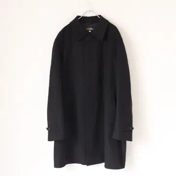 TEIJIN 퓨어 캐시미어 100% 스텐카라 코트 LL 네이비