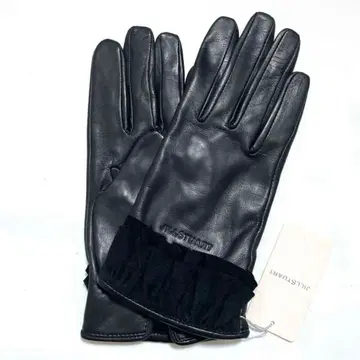 새상품 JILL STUART 여성용 천연 가죽 장갑 20cm 블랙
