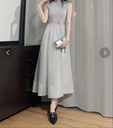 오간자 니트 도킹 원피스 머큐리 듀오