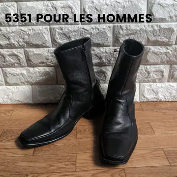 새상품급 5351 POUR LES HOMMES 풀옴 사이드 지퍼 부츠