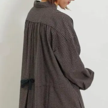 사만사 모스모스 [ S/M 사이즈 ] 백리본 셔츠 원피스 (브라운)