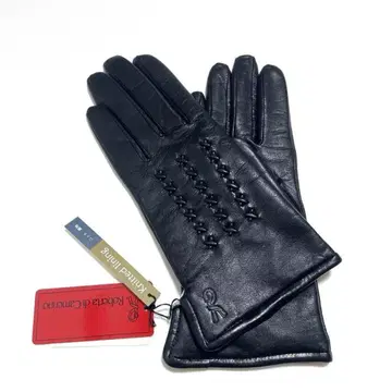 새상품 Roberta di Camerino 로베르타 천연 가죽 장갑 블랙