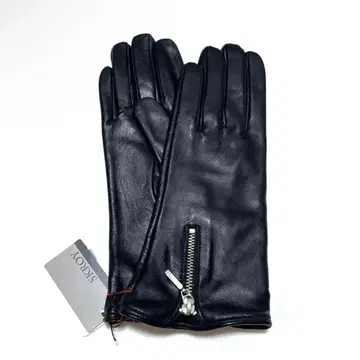 새상품 하자품 SKROY 여성용 천연 가죽 가죽 장갑 블랙