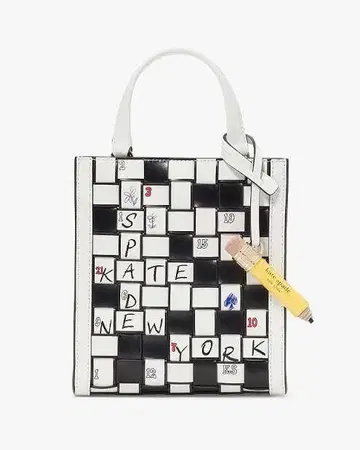 미사용 워드 플레이 미니 맨해튼 토트 백 케이트 스페이드