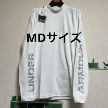 새상품 언더아머 골프 마크 포함 하이넥 티셔츠 [MD 화이트]