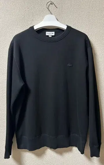 LACOSTE 피케 (카노코) 소재 맨투맨 L 블랙