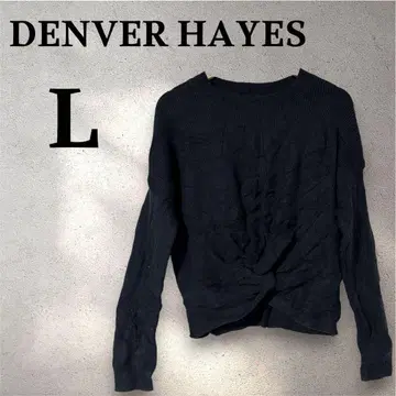 DENVER HAYES [ L ] 블랙 검은색 긴팔 스웨터 꼬임 귀여운