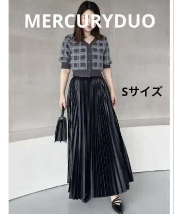 MERCURYDUO 체크 미니 니트 셋업 S 사이즈