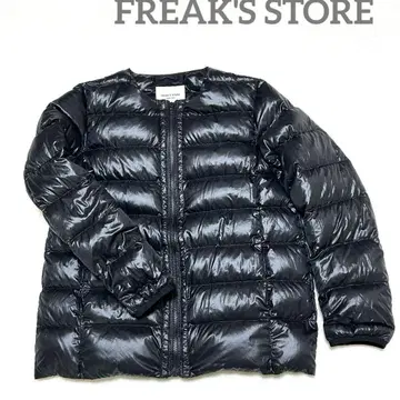 [새상품급] 프릭스스토어 숏 다운 자켓 노카라 블랙