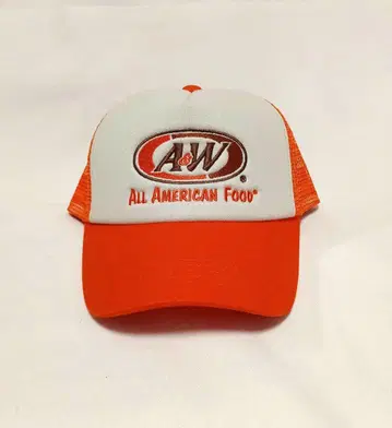 A&W 메쉬 캡 트래커 캡 야구 모자 오렌지