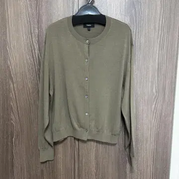 띠어리 카키 가디건