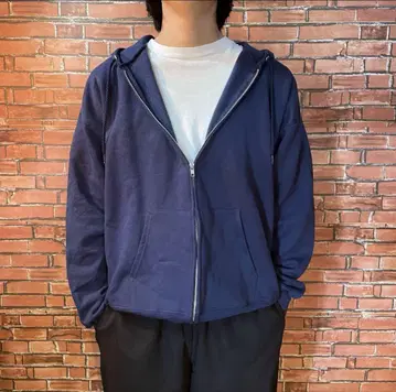 구제 의류 Hanes 00s 무지 지퍼 후드티 크롭 후디