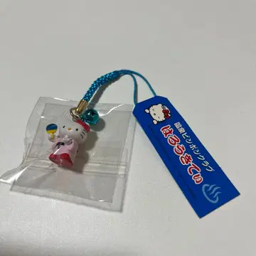 헬로키티 스트랩 끈 장식 유카타 탁구 온천 헬로키티 산리오