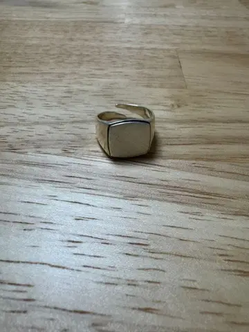 sample silver 925 square signet ring