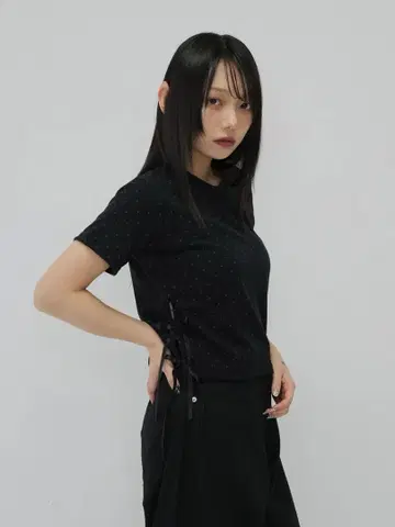 enewd nina ribbon side crop tops