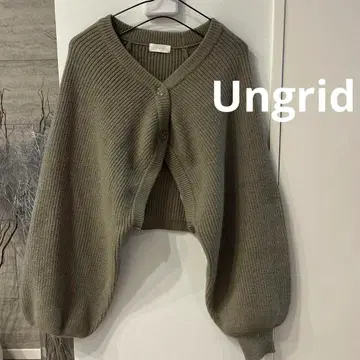 Ungrid 올리브 그린 가디건 그레이지 볼레로 체형 커버