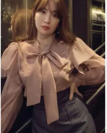 [ 새상품급 ] Herlipto Bow-tie Organdy Blouse