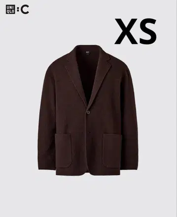 [ 새상품 ] UNIQLO C 니트 자켓 XS 다크 브라운