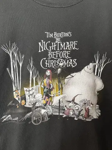 디즈니 빈티지 나이트메어 비포 크리스마스 T셔츠 XL 사이즈