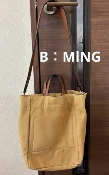 비밍 by 빔즈 카멜 캔버스 숄더백