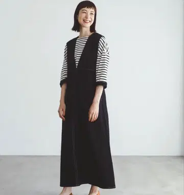 미사용 새상품 시마무라 시즌리즈 보더 원피스 세트