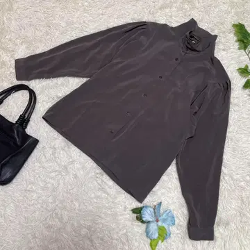 컨디션 최상 레리안 긴팔 블라우스 그린 썸머 폴리 UV 케어 9 M