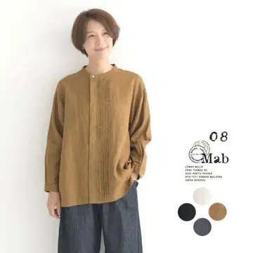 mab08 가을 컬러 린넨 블라우스