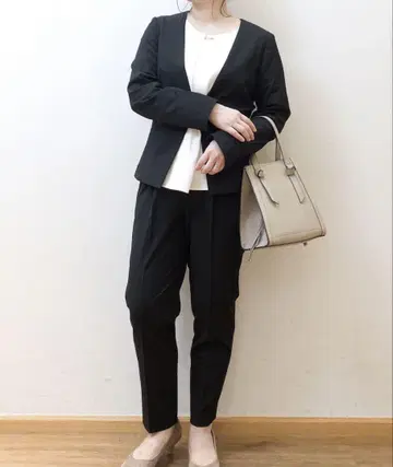 바 액세서리 부착 블라우스 긴팔