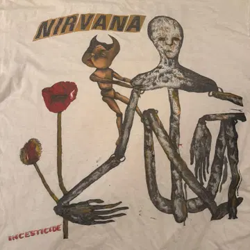 레어 nirvana INCESTICIDE 화이트 빈티지 티셔츠