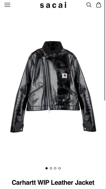 sacai x Carhartt WIP 2025 가죽 자켓, 새상품