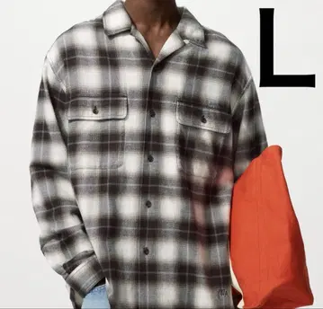유니클로 JW ANDERSON 브러쉬드 코튼 오버 사이즈 셔츠 L