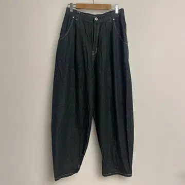 136 자우 40 와이드 데님 팬츠 블랙