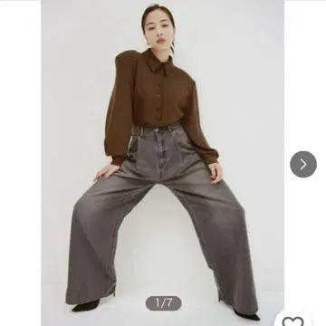 SuzuHirose x CLANE TUCK WIDE DENIM PANTS