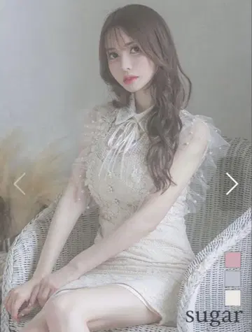 sugar 아이보리 레이스 드레스