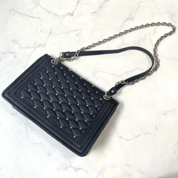 새상품급 ZARA 자라 체인 숄더백 스터드 블랙