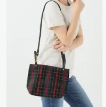 BAGSINPROGRESS 별주 PLAID 사이드 핸들 토트백