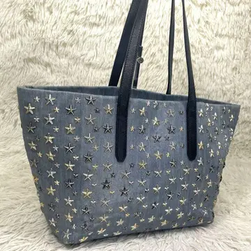 JIMMY CHOO 지미추 토트백 피머리코 스터드 데님