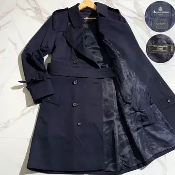 컨디션 최상 Aquascutum D'URBAN 트렌치코트 Zeal 네이비