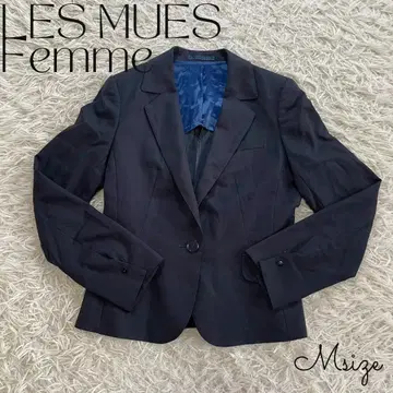 LES MUES Femme 테일러드 자켓 수트 네이비 구제 의류