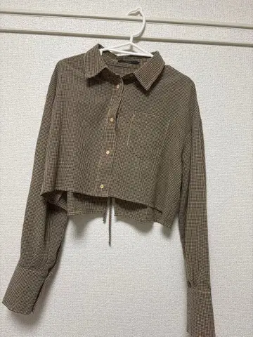 Kastane 체크 셔츠 리본