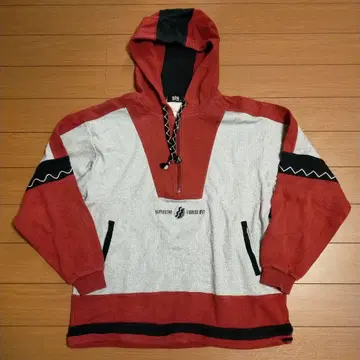 90s 미즈노 하프 지퍼 후드티 M 사이즈