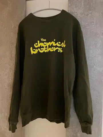 The Chemical Brothers 로고 맨투맨 올리브