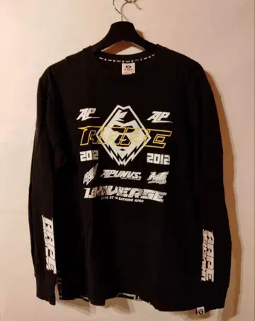 Aape 롱 슬리브 T셔츠 블랙