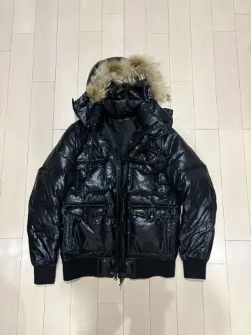 그런지, y2k 블랙 다운 자켓 퍼 후드 가격 인하 가능