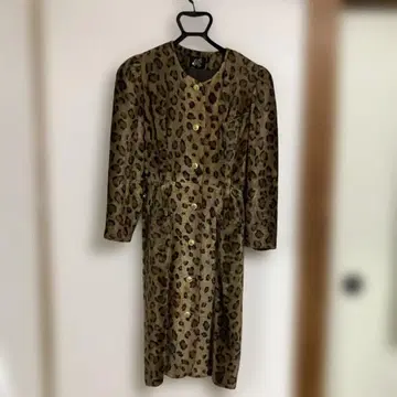 이타리야 9호 이탈리아 인조 모피 레오파드 무늬 롱 코트 애니멀