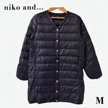 niko and - 다운 이너 코트 네이비 얇은 소재 경량