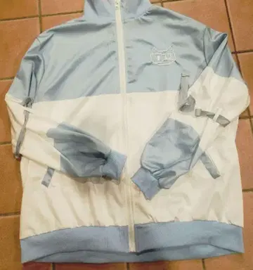 ACDC RAG 고양이 도트 저지 & 레그 워머 스카이블루 화이트