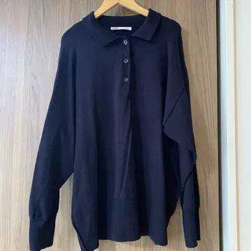 ZARA 자라 폴로 스웨터 네이비 M