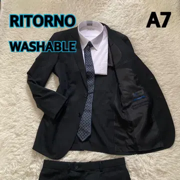 RITORNO 리틀노 아오야마 양복 A7 블랙 스트라이프 비즈니스 정장