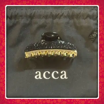 acca 블랙 골드 헤어 클립 약 7cm